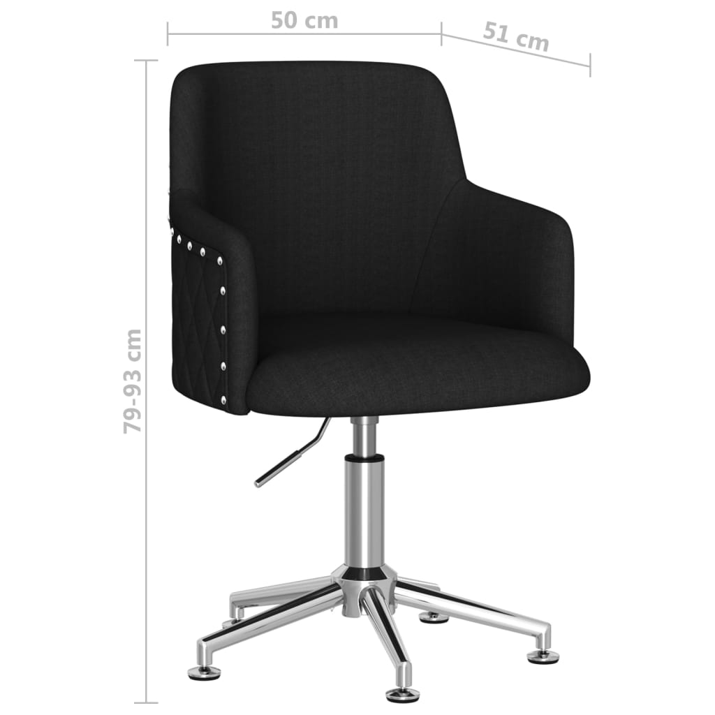 Bürostuhl Drehbar Schwarz Stoff
