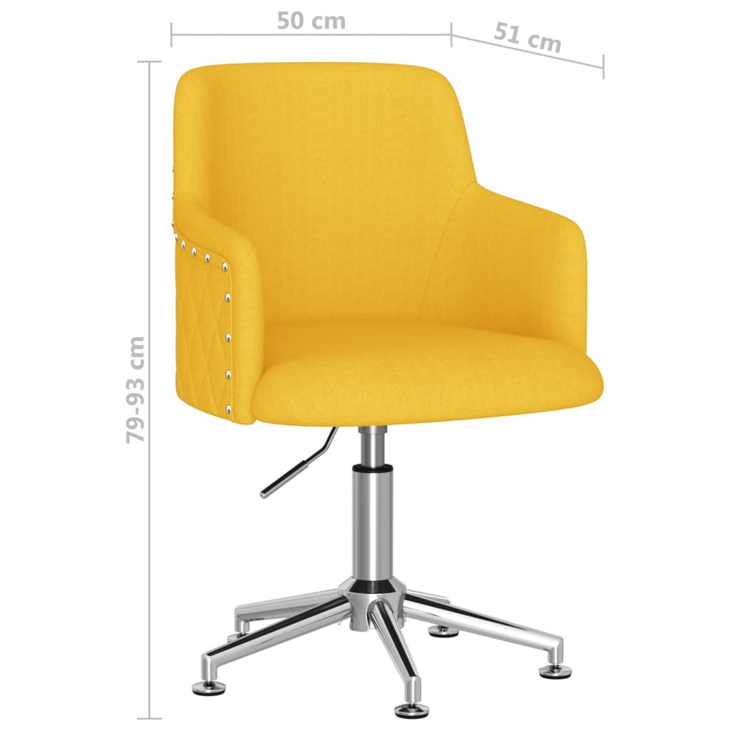 Bürostuhl Drehbar Senfgelb Stoff