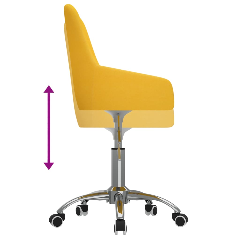 Bürostuhl Drehbar Senfgelb Stoff