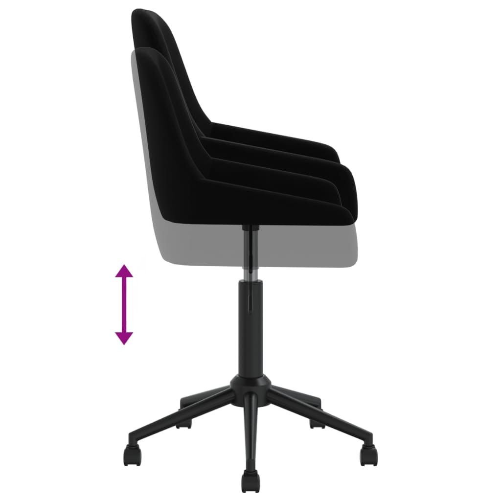 Bürostuhl Drehbar Schwarz Samt