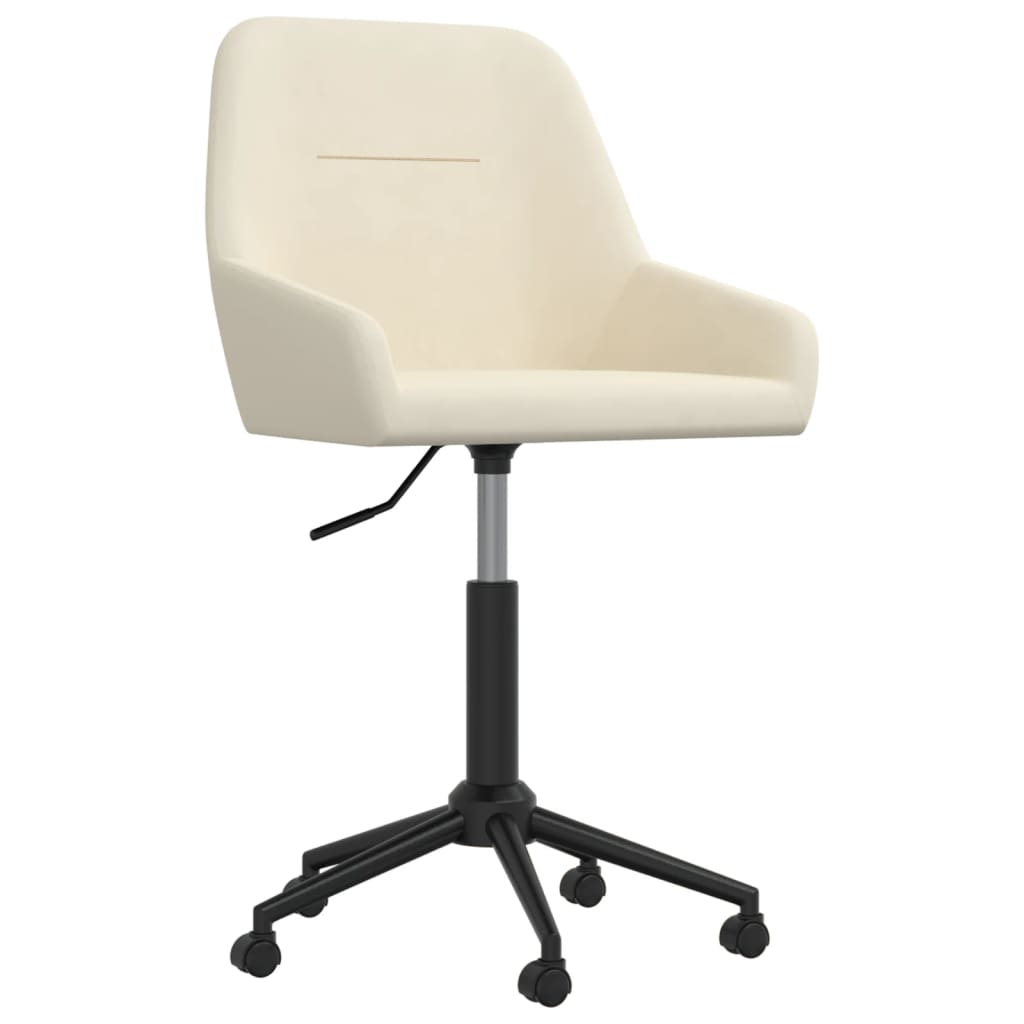 Bürostuhl Drehbar Creme Samt