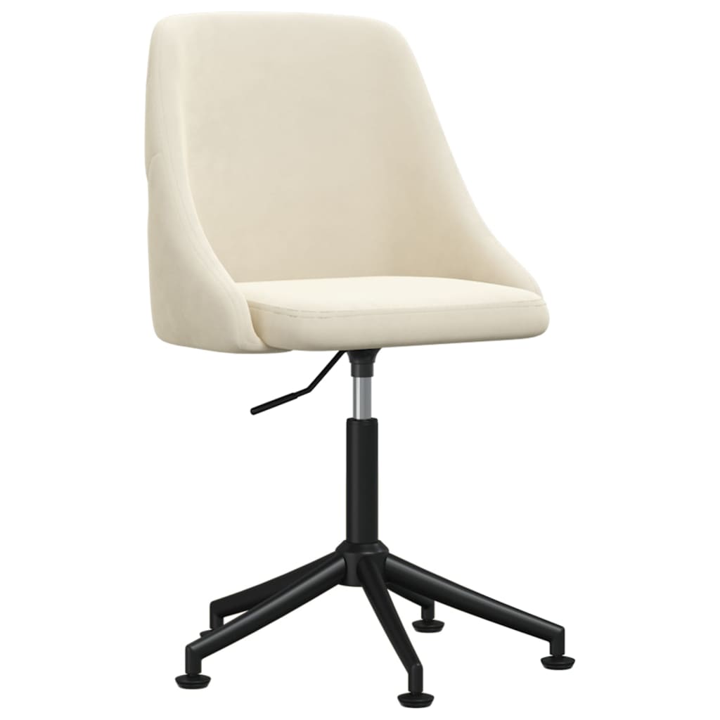 Bürostuhl Drehbar Creme Samt