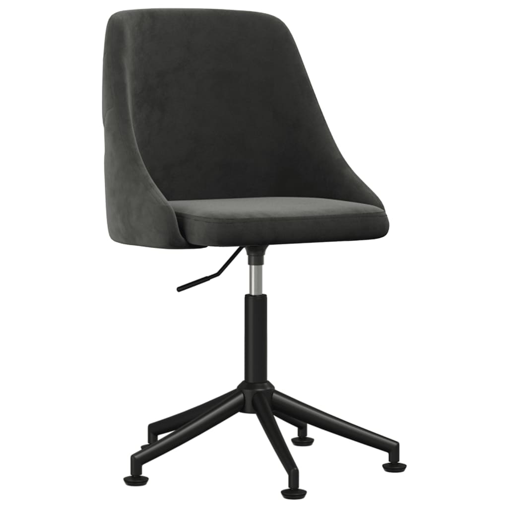 Bürostuhl Drehbar Dunkelgrau Samt