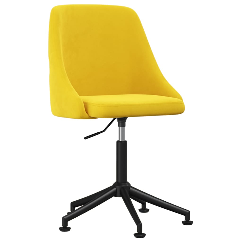 Bürostuhl Drehbar Senfgelb Samt