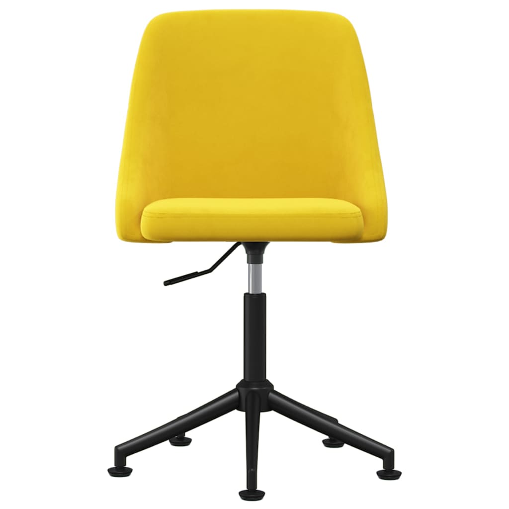 Bürostuhl Drehbar Senfgelb Samt
