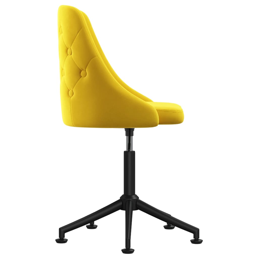 Bürostuhl Drehbar Senfgelb Samt
