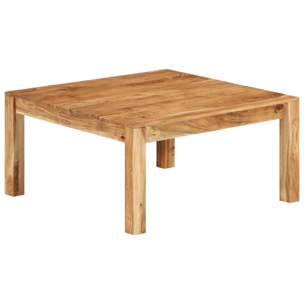 Table basse 80x80x40 cm en bois d'acacia massif