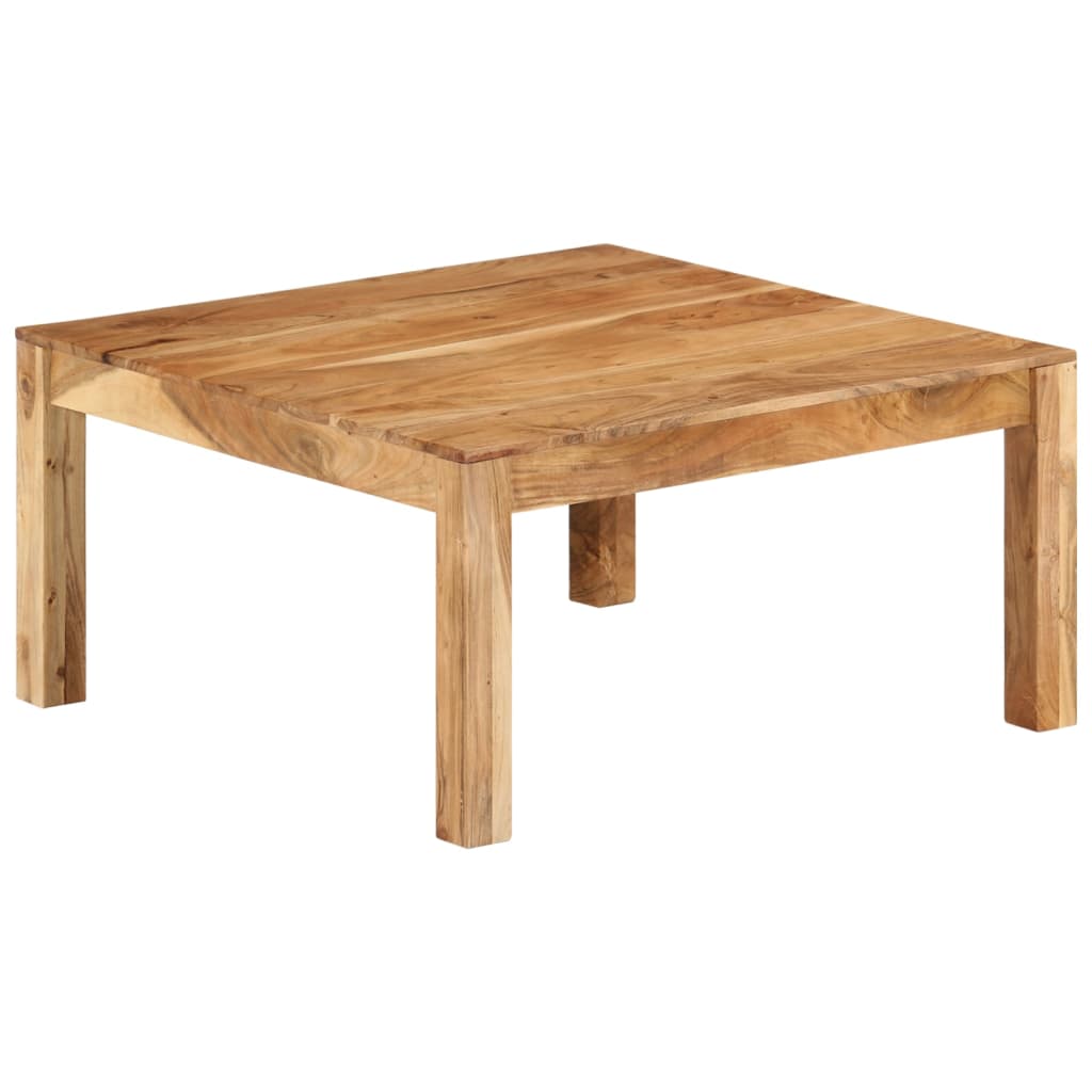 Table basse 80x80x40 cm en bois d'acacia massif