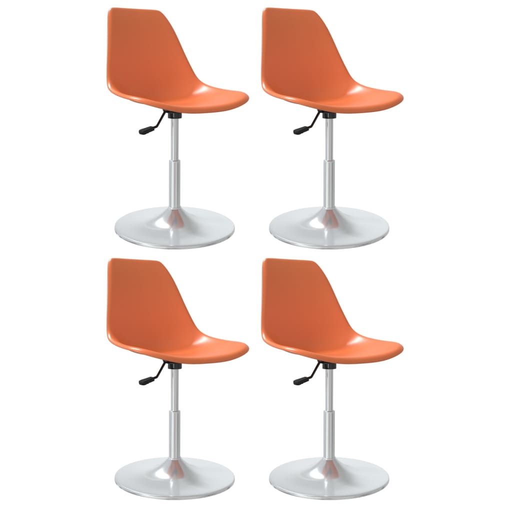 Esszimmerstühle 4 Stk. Drehbar Orange PP