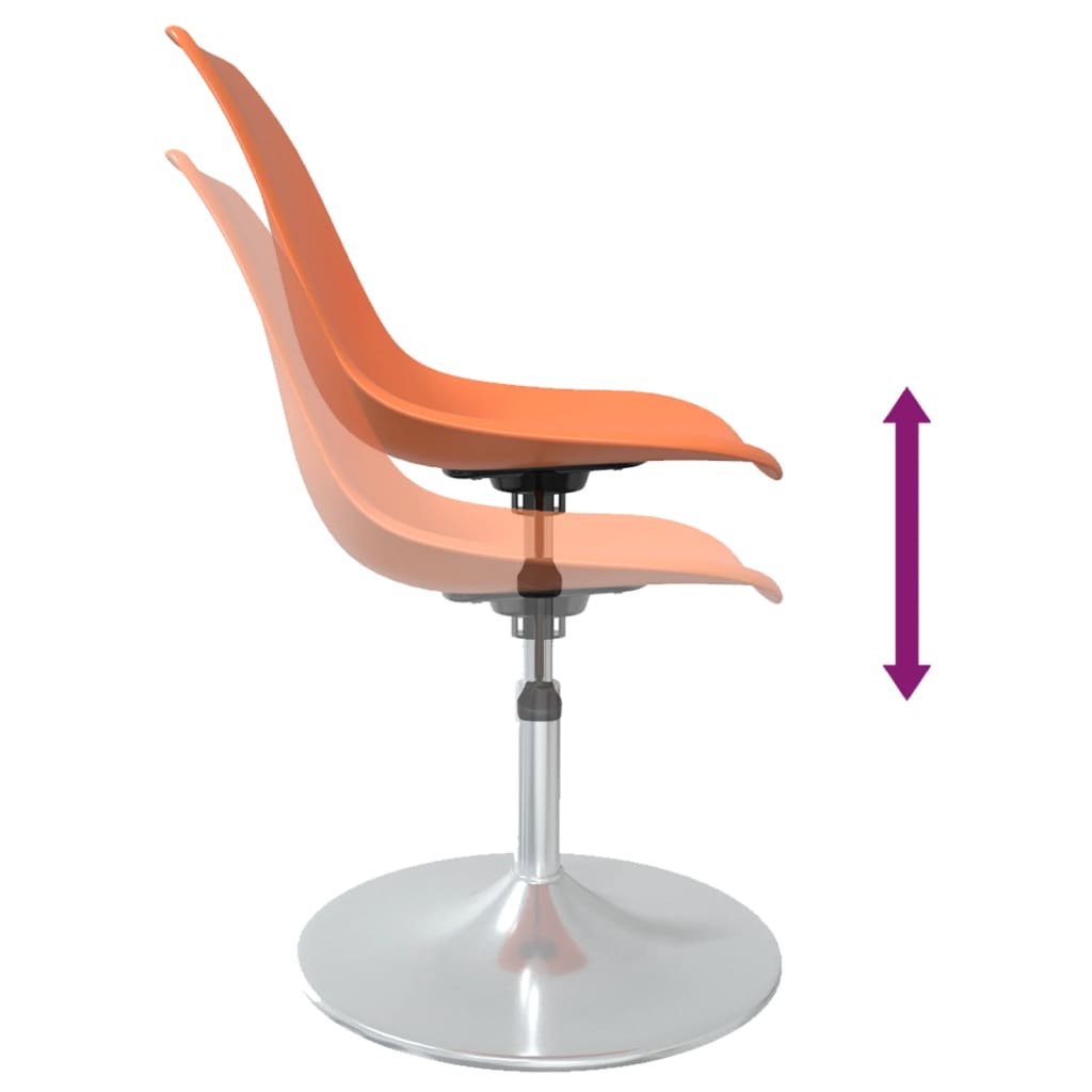 Esszimmerstühle 4 Stk. Drehbar Orange PP