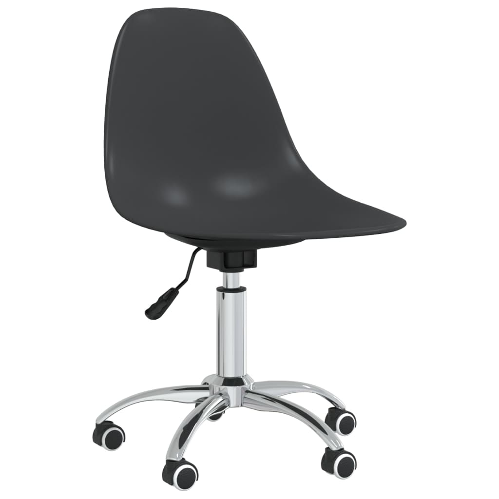 Dining chairs 2 pcs. Swivel light grey PP