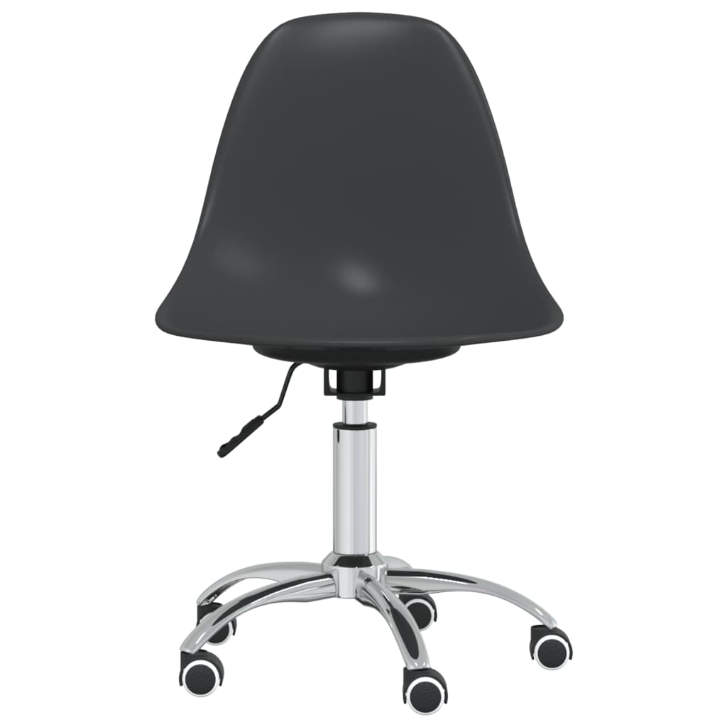 Dining chairs 2 pcs. Swivel light grey PP
