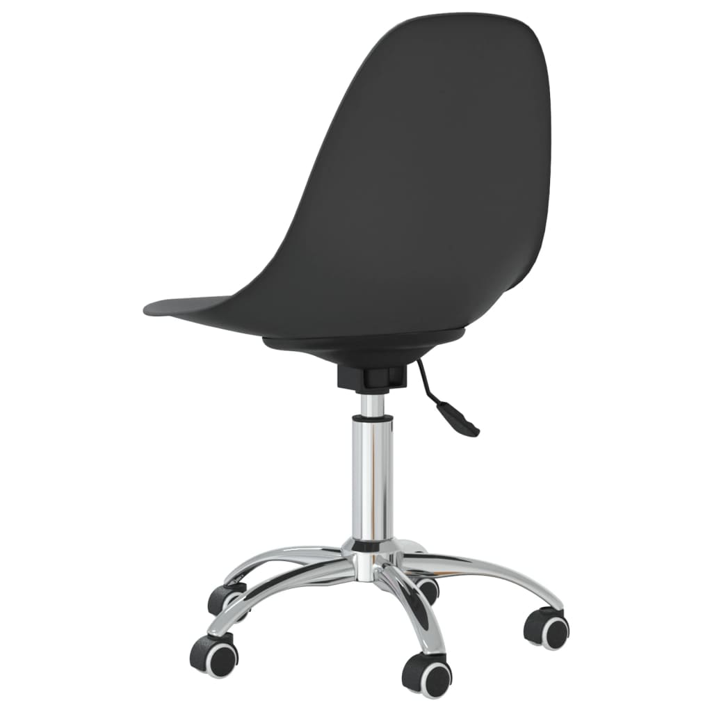 Dining chairs 2 pcs. Swivel light grey PP