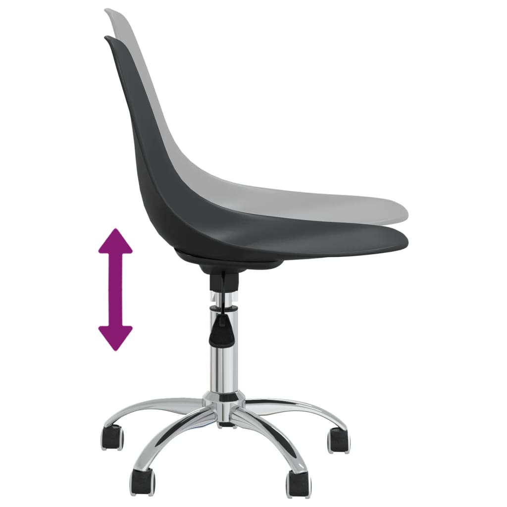 Dining chairs 2 pcs. Swivel light grey PP