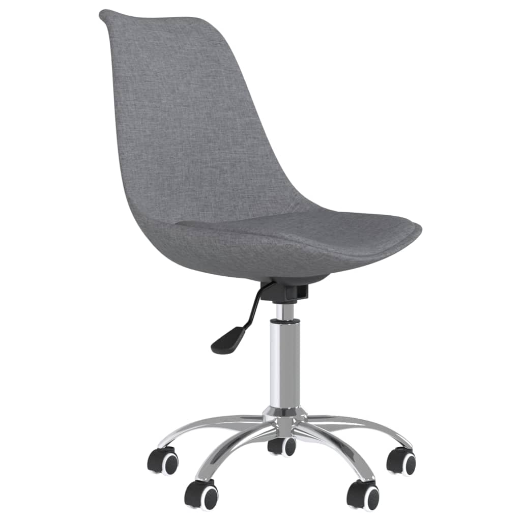 Dining chairs 2 pcs. Swivel light grey fabric