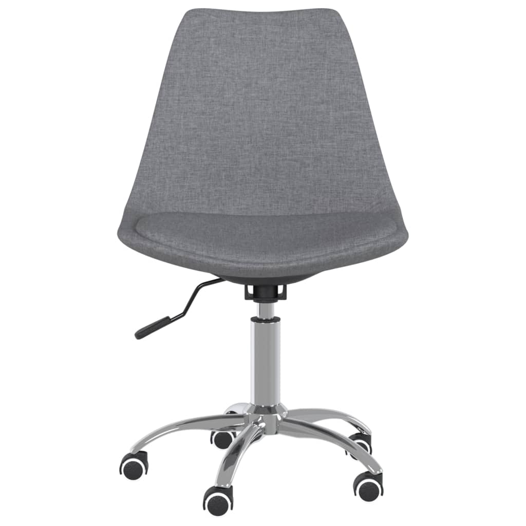 Dining chairs 2 pcs. Swivel light grey fabric