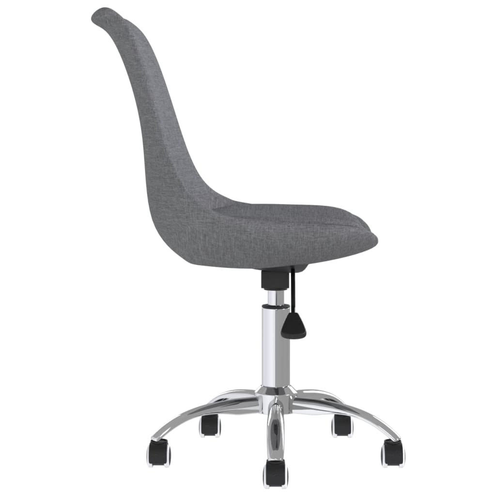 Dining chairs 2 pcs. Swivel light grey fabric