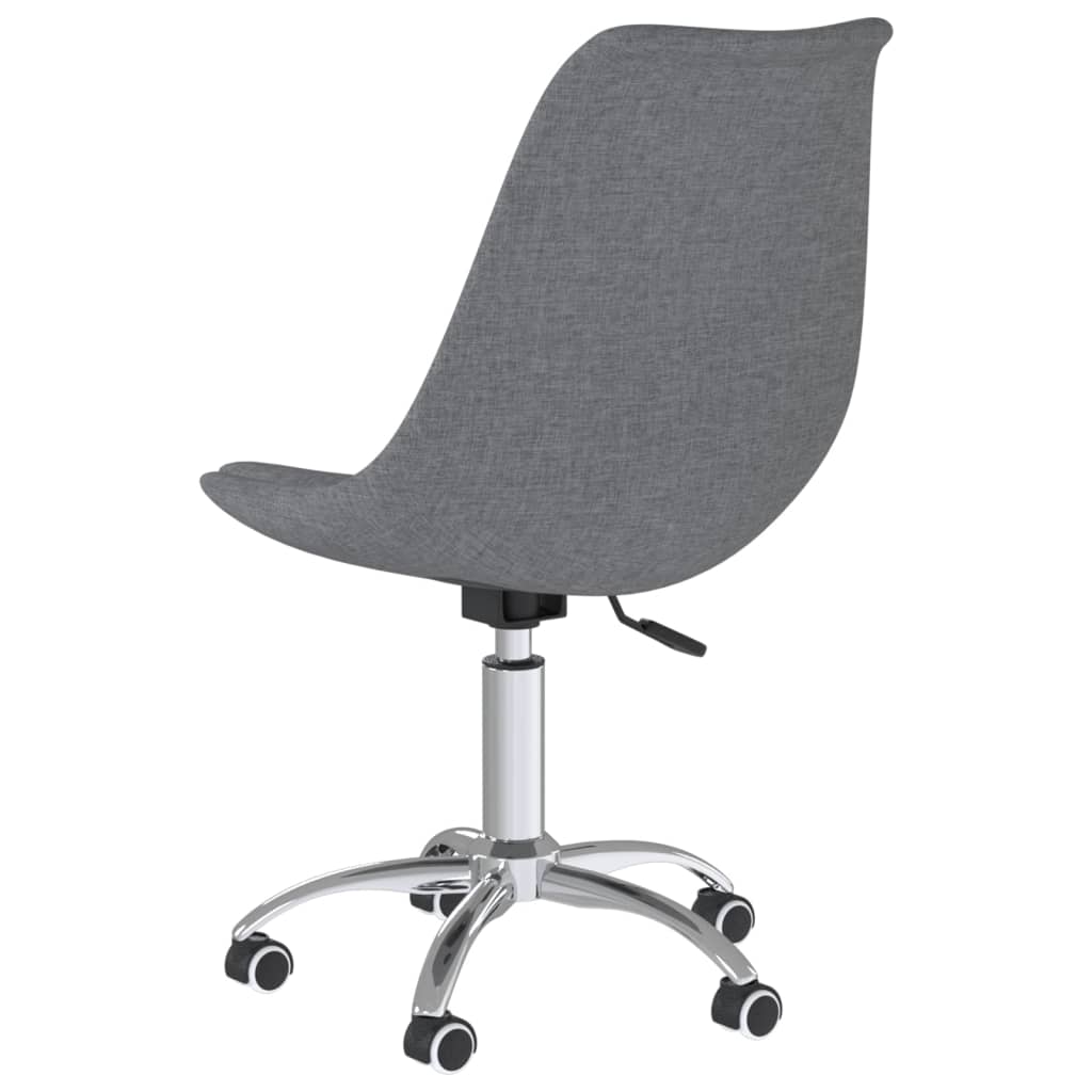 Dining chairs 2 pcs. Swivel light grey fabric
