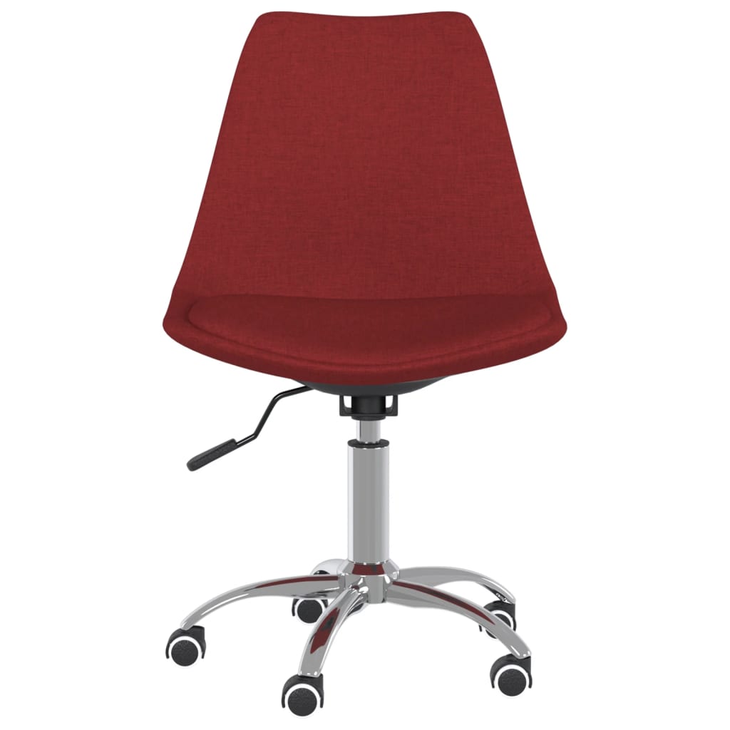 Dining chairs 2 pcs. Swivel wine red fabric