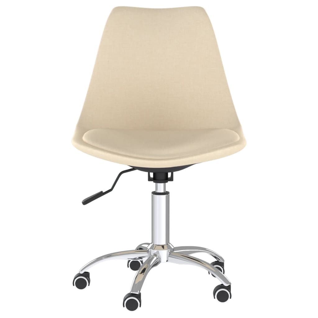 Bürostuhl Drehbar Creme Stoff