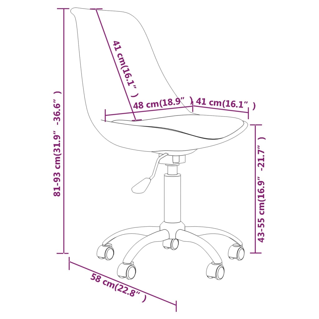Dining chairs 2 pcs. Swivel cream fabric