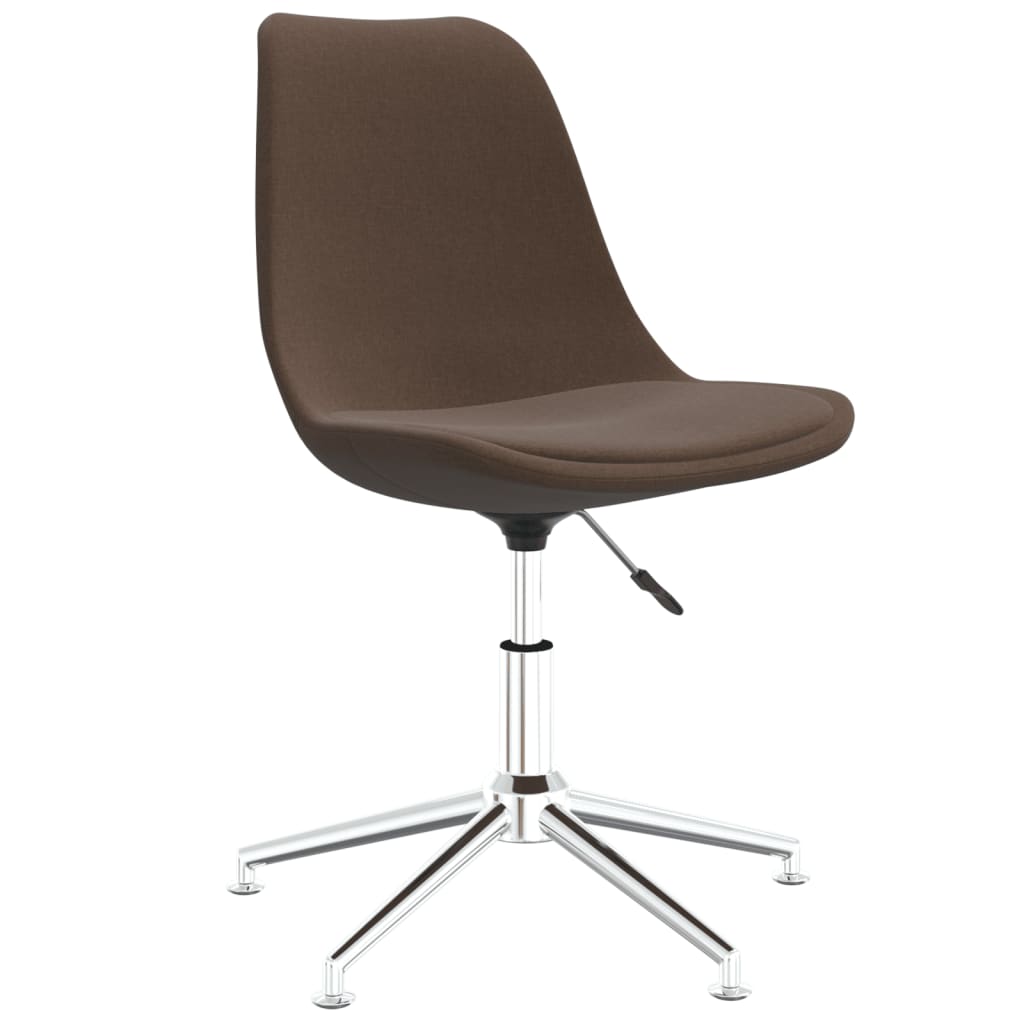 Dining Chairs 2 pcs. Swivel Brown Fabric