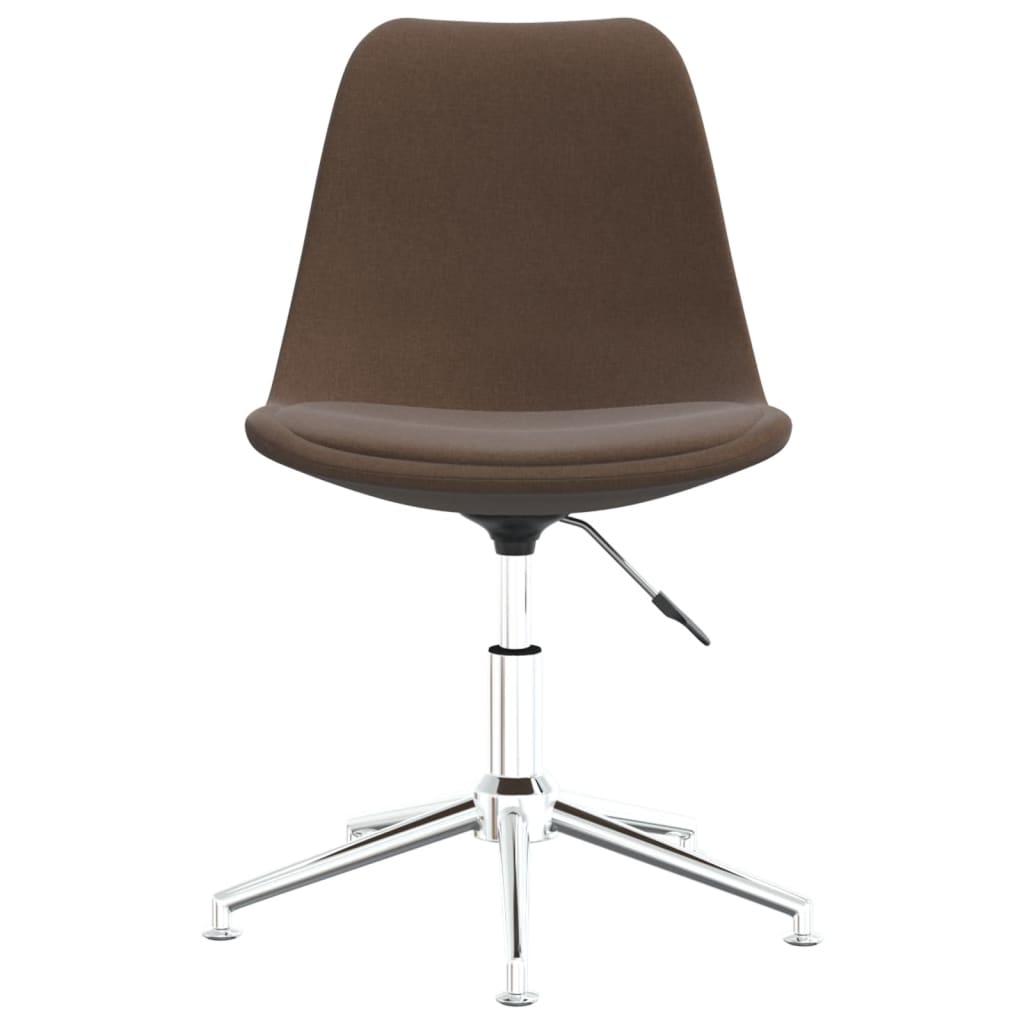 Dining Chairs 2 pcs. Swivel Brown Fabric