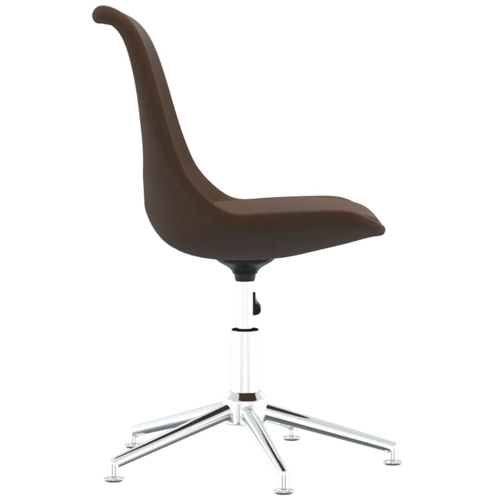 Dining Chairs 2 pcs. Swivel Brown Fabric