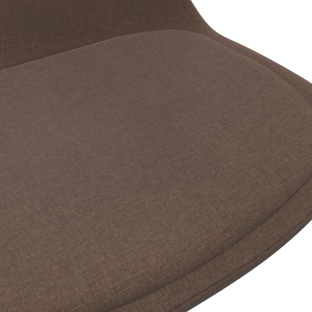 Dining Chairs 2 pcs. Swivel Brown Fabric