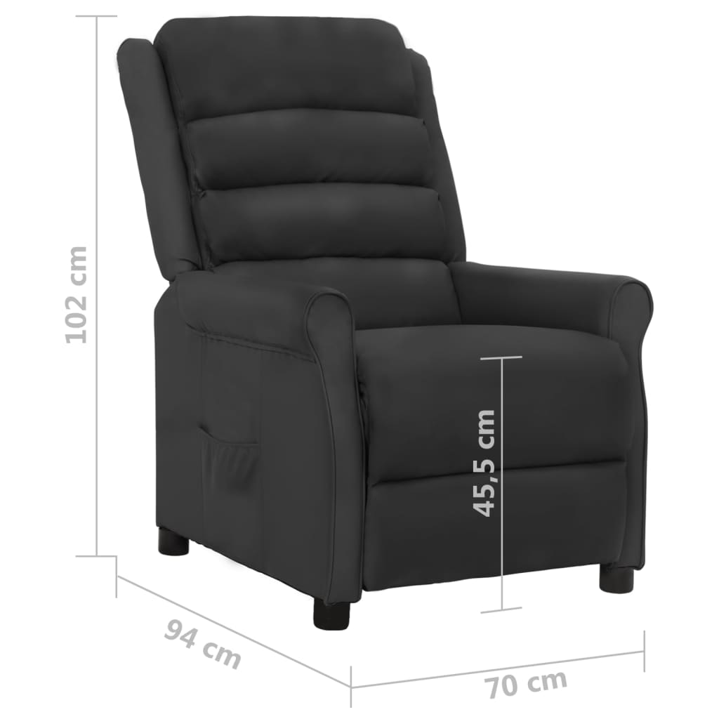 Relaxsessel Schwarz Kunstleder
