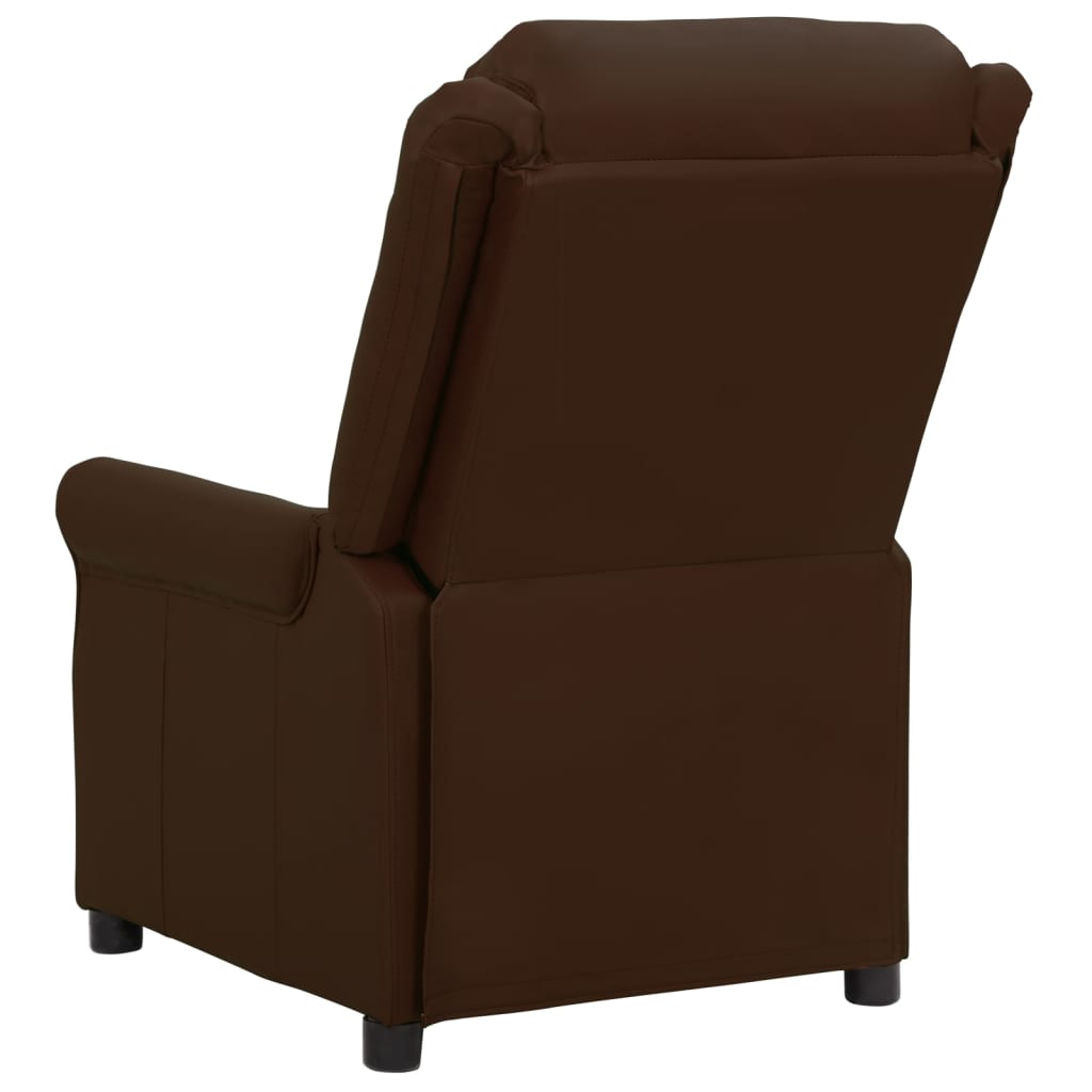 Relaxsessel Braun Kunstleder