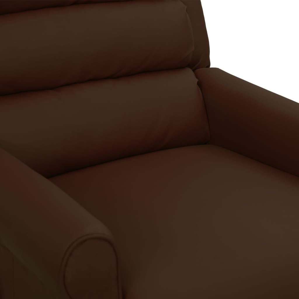 Relaxsessel Braun Kunstleder