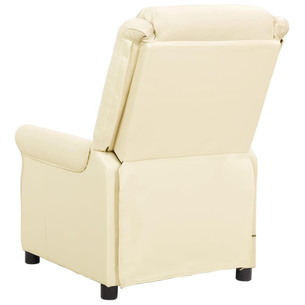 Relaxsessel Creme Kunstleder