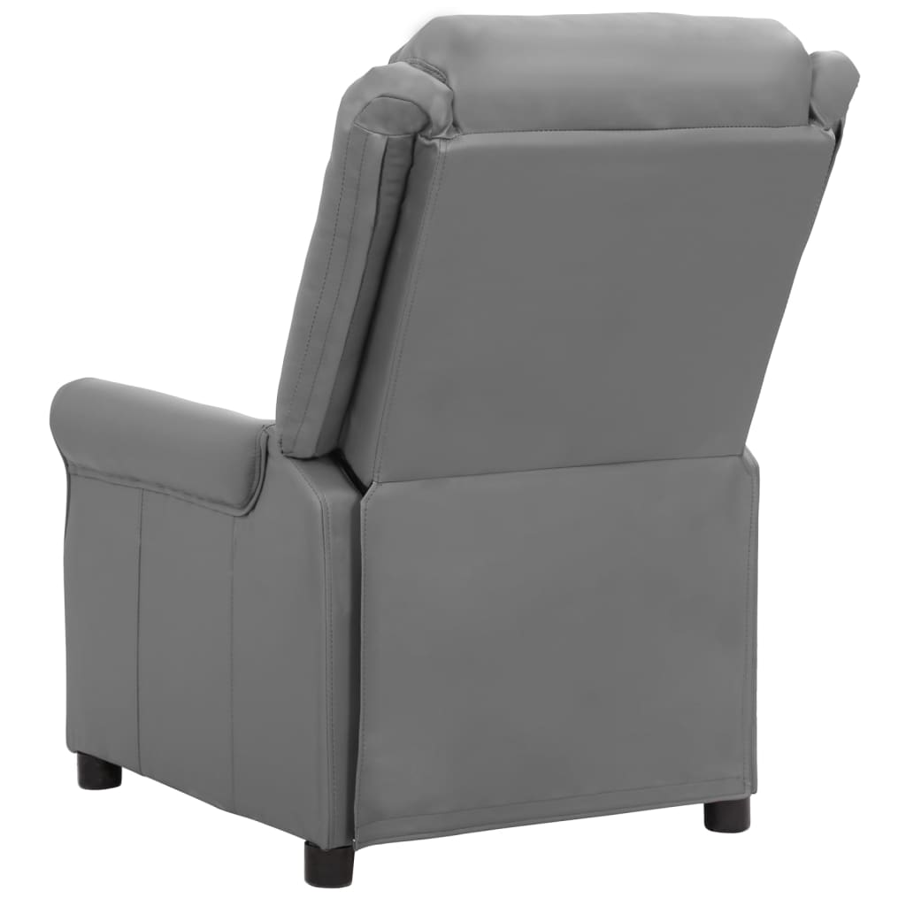 Relaxsessel Grau Kunstleder