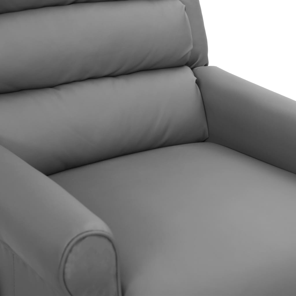 Relaxsessel Grau Kunstleder