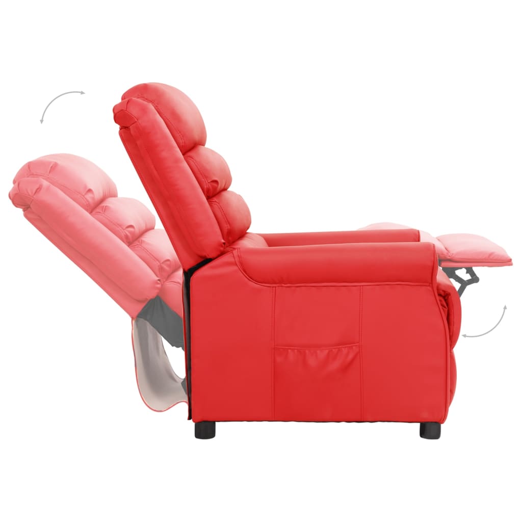 Relaxsessel Rot Kunstleder