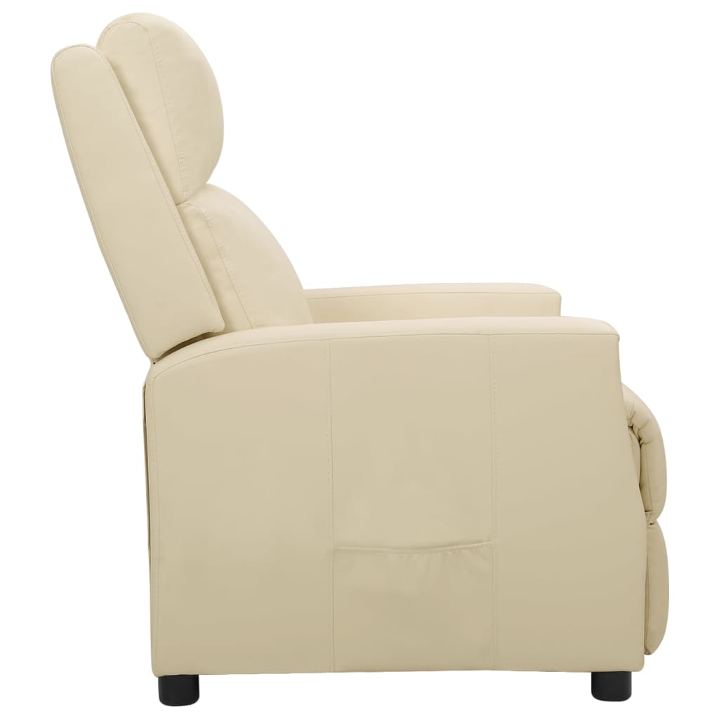 Relaxsessel Creme Kunstleder