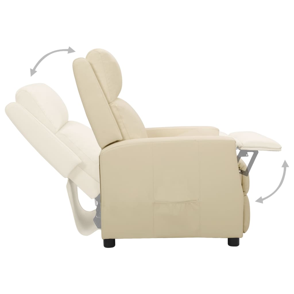 Relaxsessel Creme Kunstleder