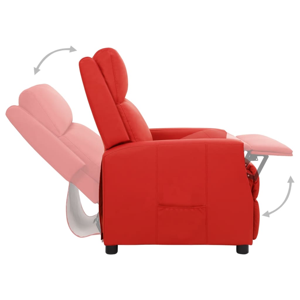 Relaxsessel Rot Kunstleder