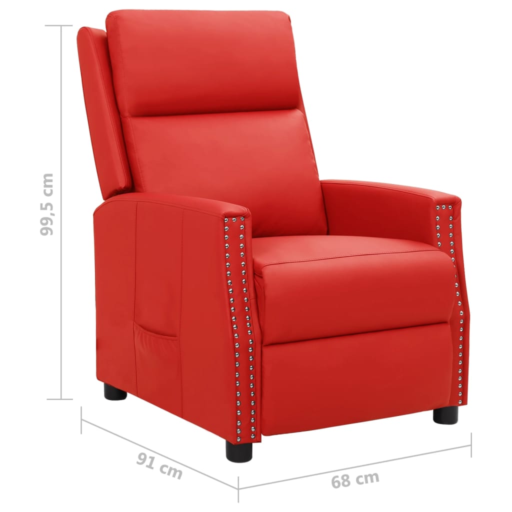 Relaxsessel Rot Kunstleder