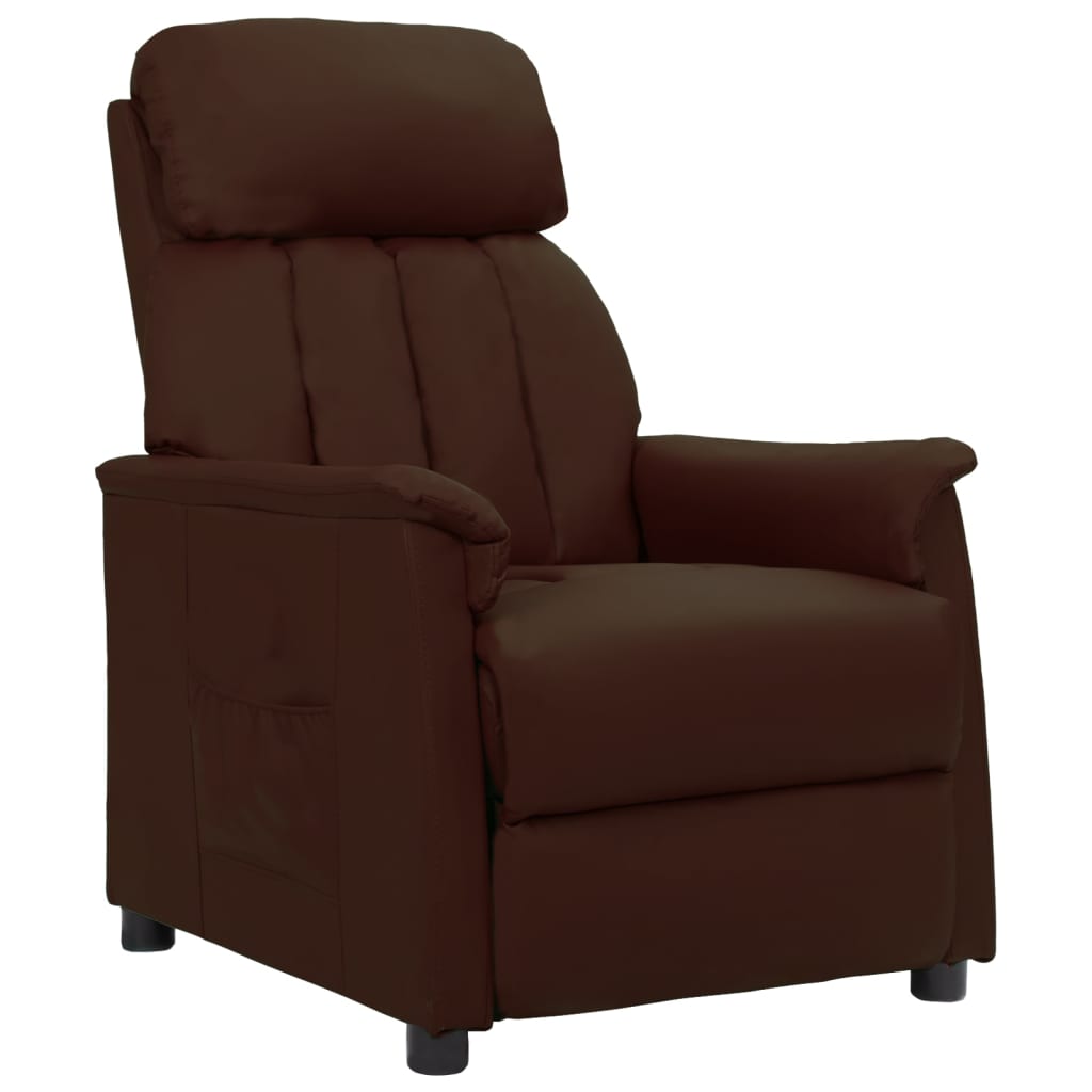 Relaxsessel Braun Kunstleder