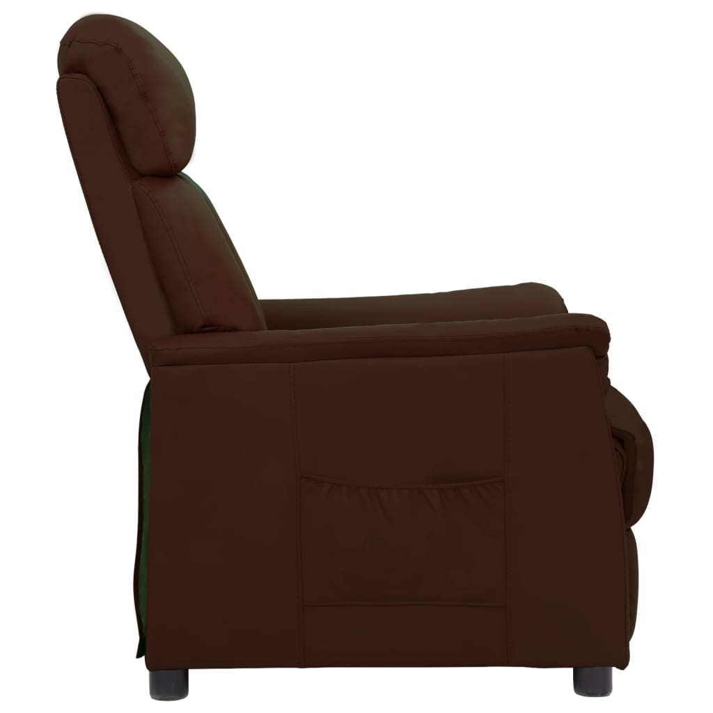 Relaxsessel Braun Kunstleder