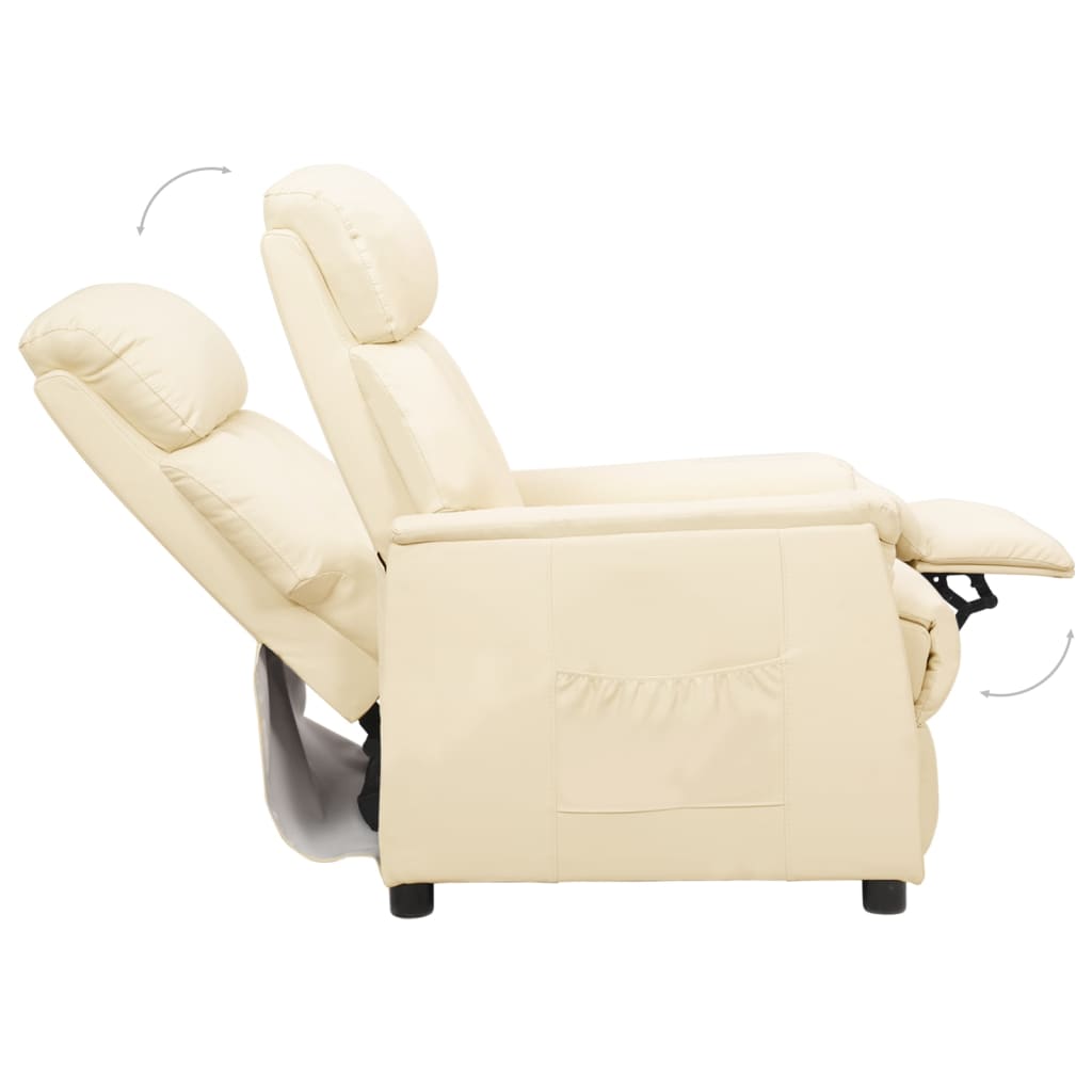Relaxsessel Creme Kunstleder