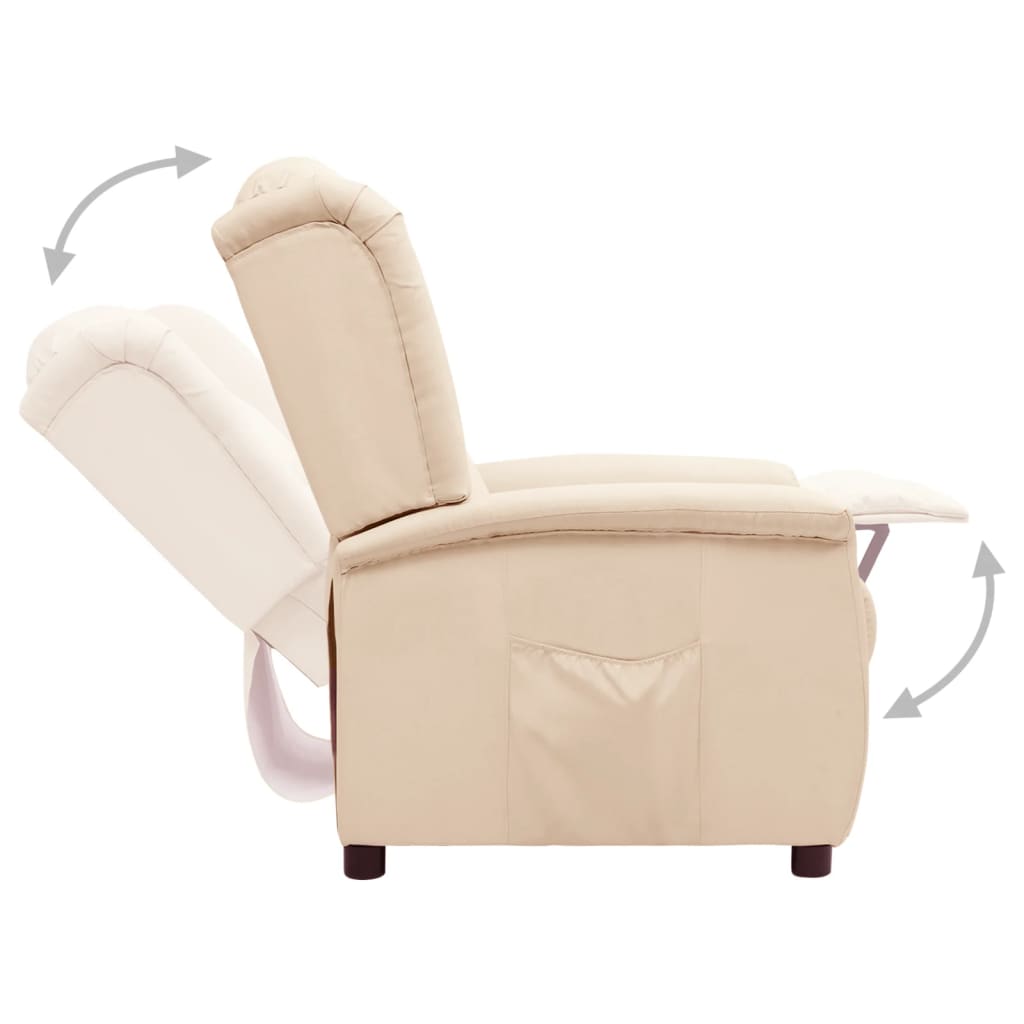 Relaxsessel Creme Stoff