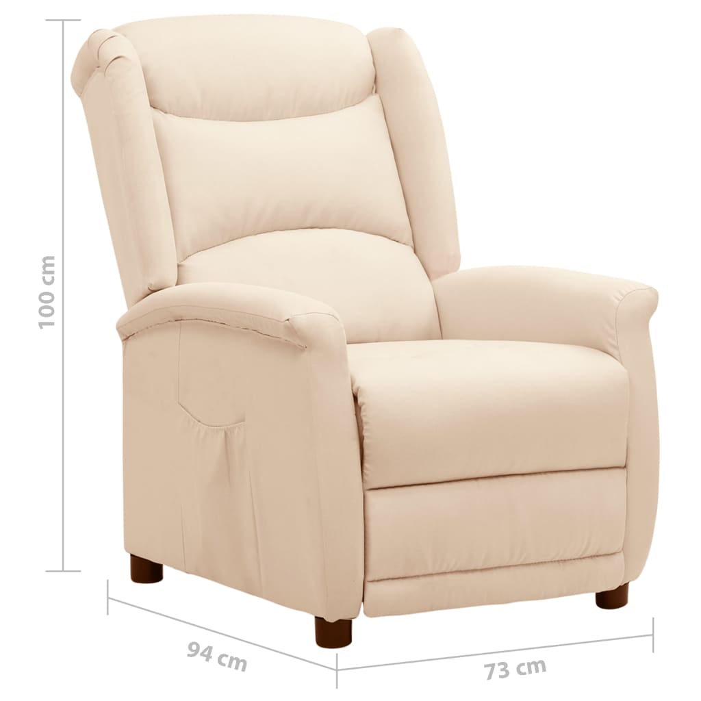 Relaxsessel Creme Stoff