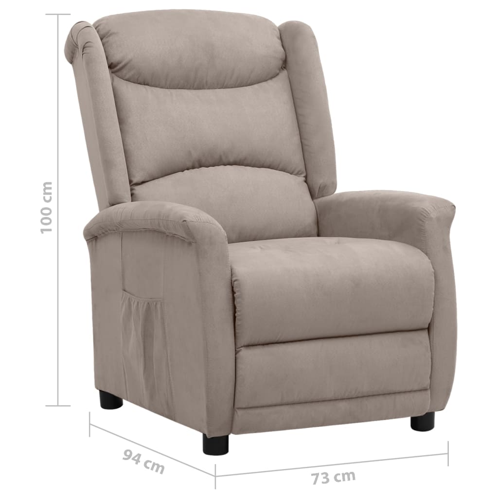 Relaxsessel Taupe Mikrofasergewebe