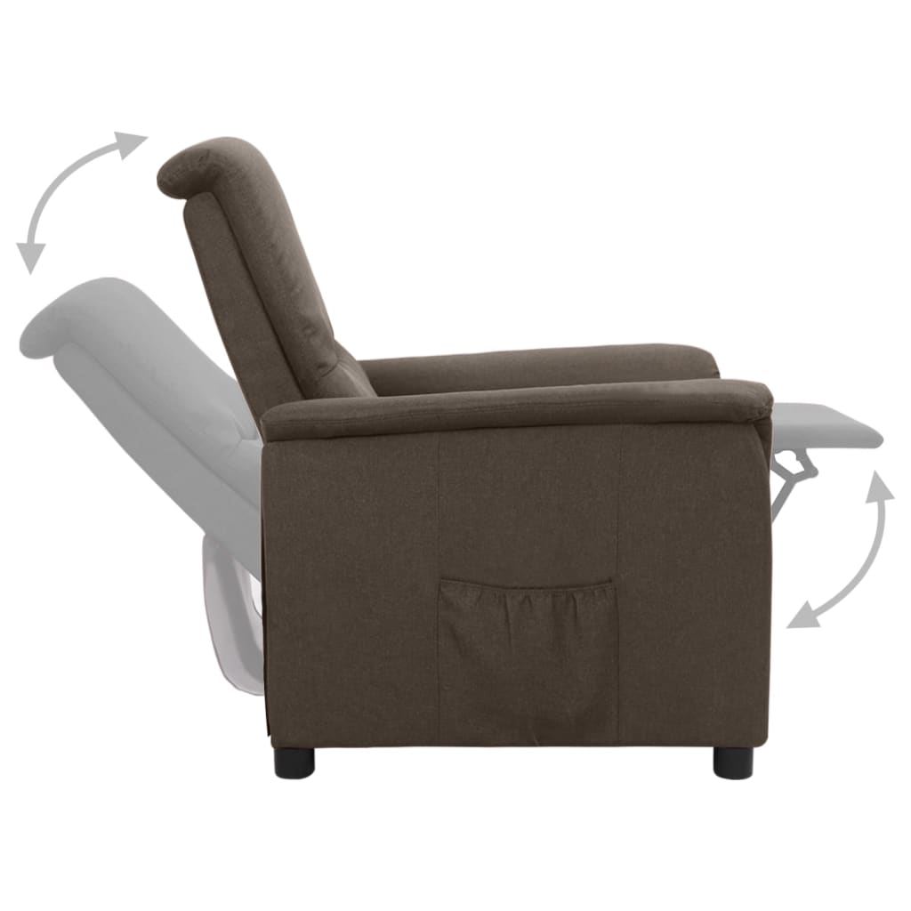 Relaxsessel Braun Stoff