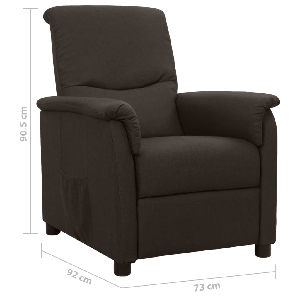 Relaxsessel Dunkelbraun Stoff