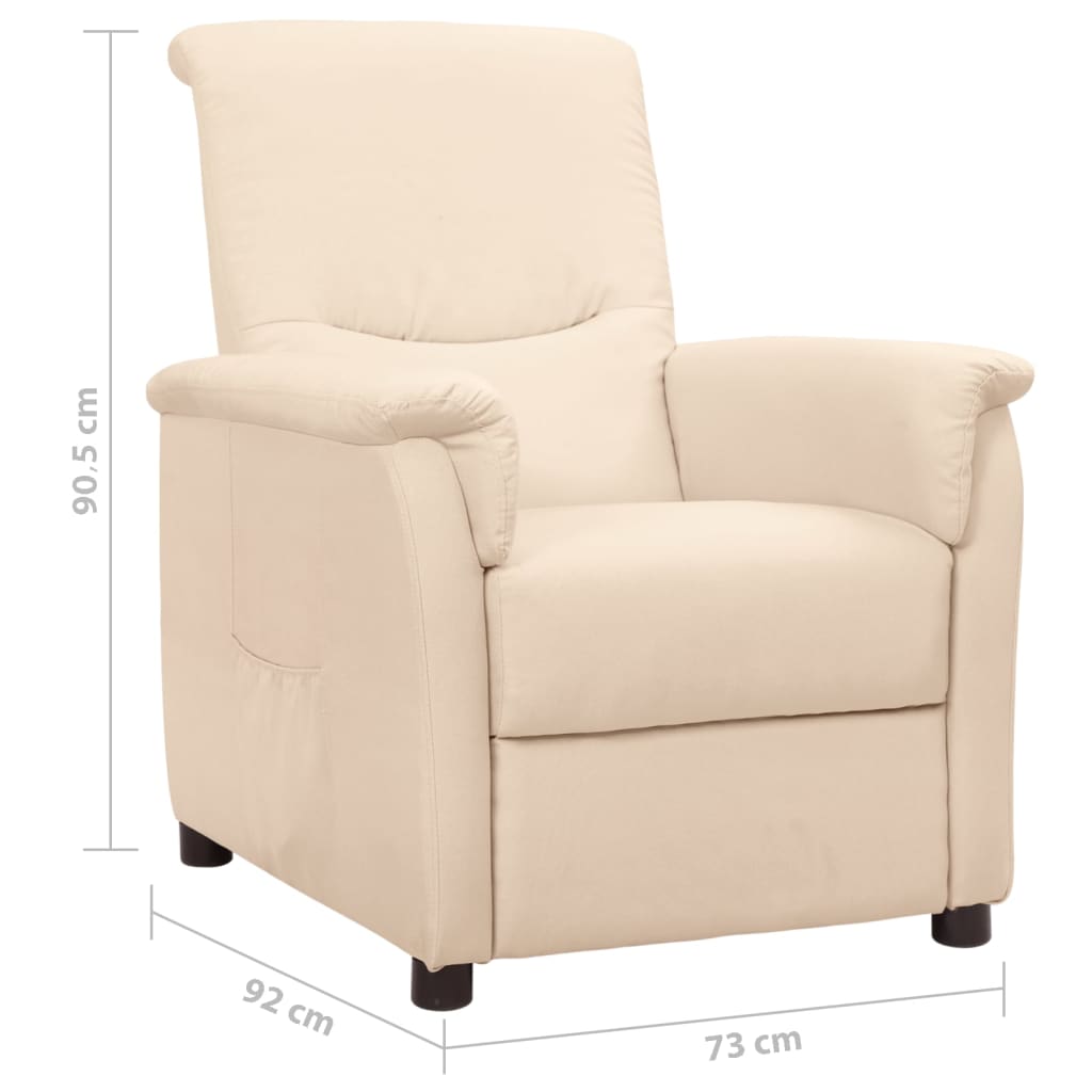 Relaxsessel Creme Stoff