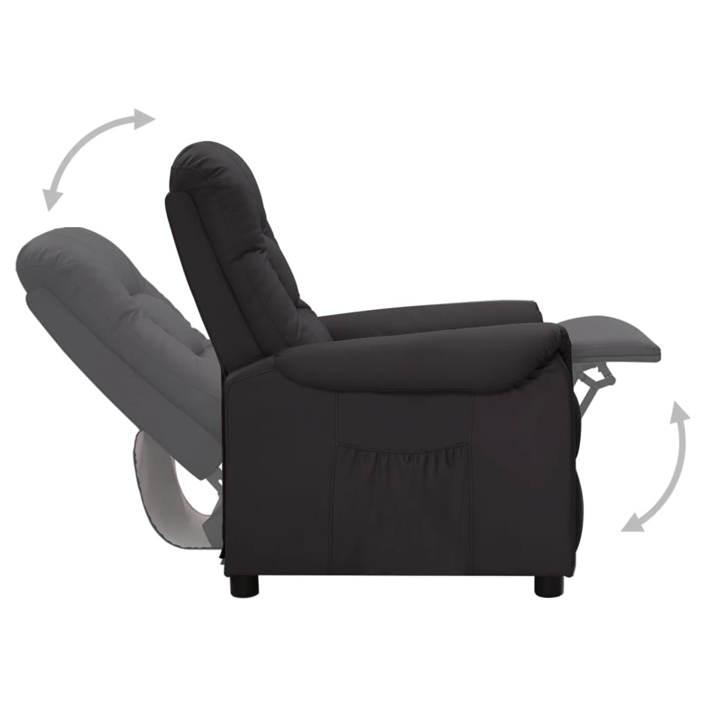 Relaxsessel Schwarz Kunstleder